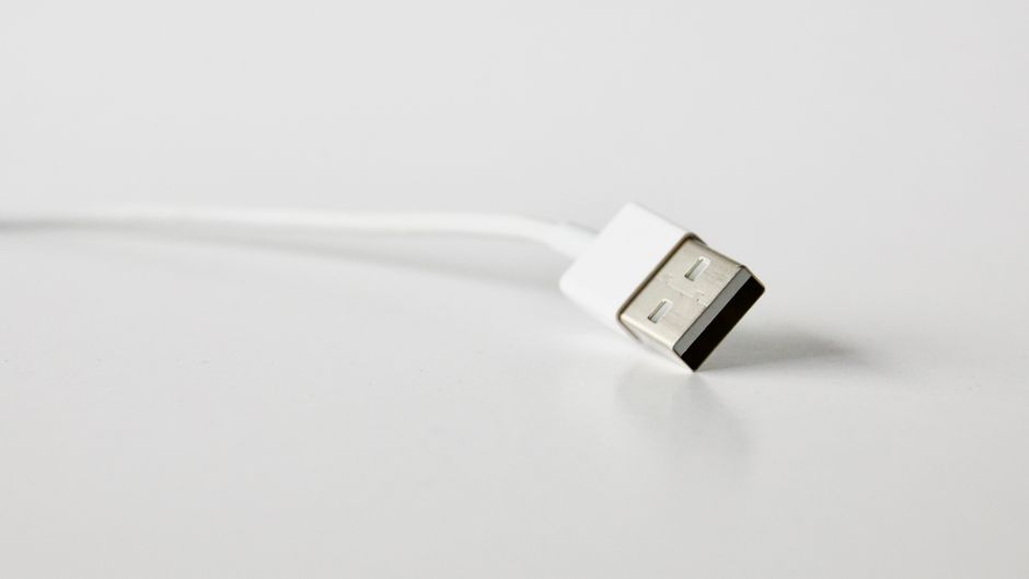 USB 케이블 클로즈업 이미지